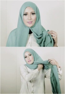 Hijab Tutorial - Simple hijab without pin