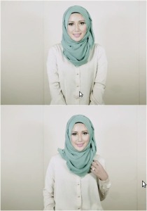 Hijab Tutorial - Simple without pin